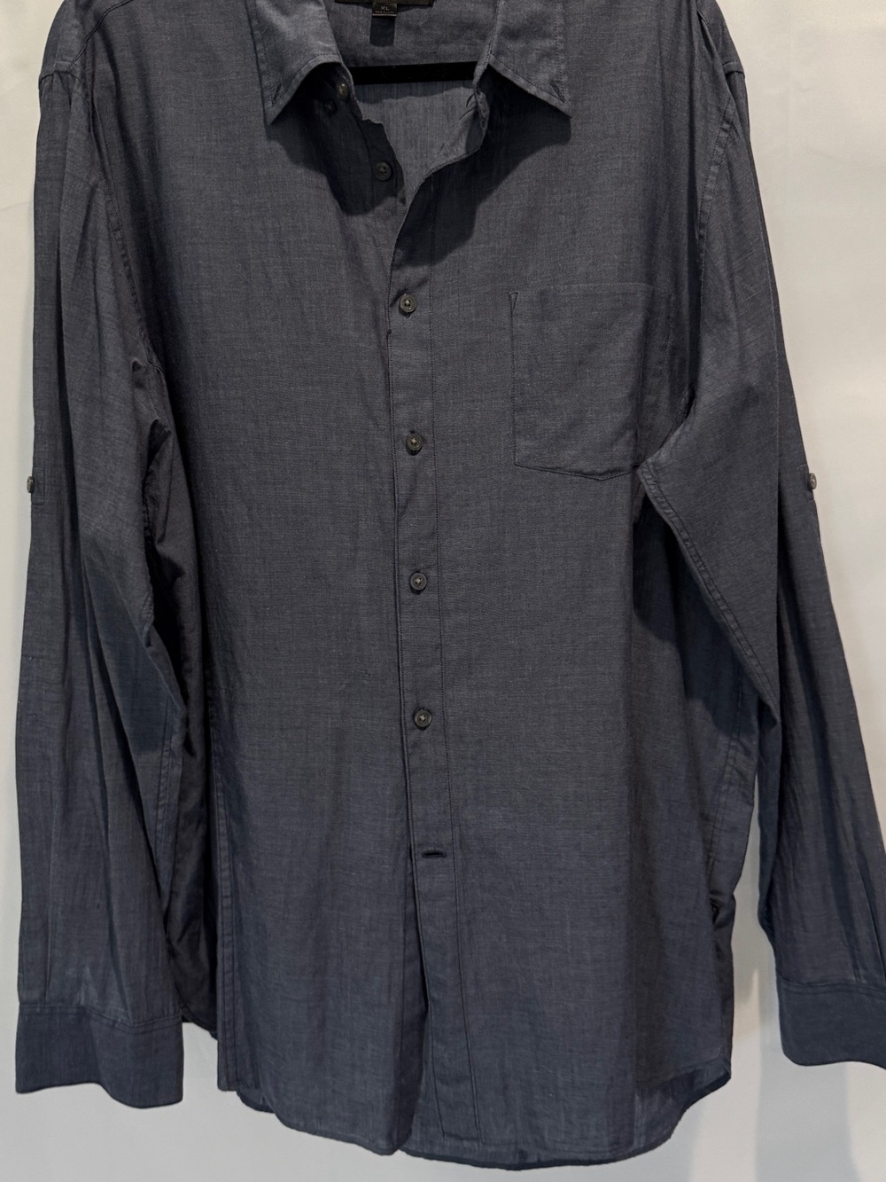 John Varvatos Navy Blue Collared Button Shirt - Worn Once